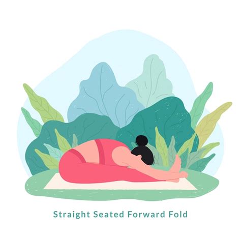 Gerade sitzende Vorwärtsfalte Yoga-Pose Woman Workout Fitness Aerobic ...