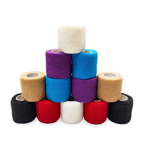 Buy Self Adherent Cohesive Bandage Tape 2 inches X 5 Yards, 12 Pack ...