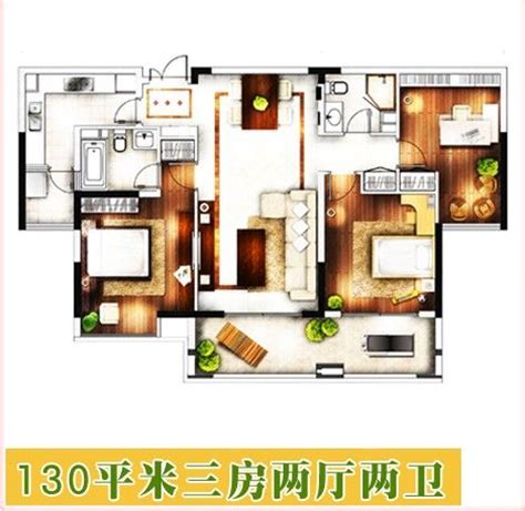 日式三室两厅130平米装修效果图_装修案例欣赏-保障网装修效果图