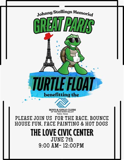 Johnny Stallings Memorial: Great Paris Turtle Float, Love Civic Center ...