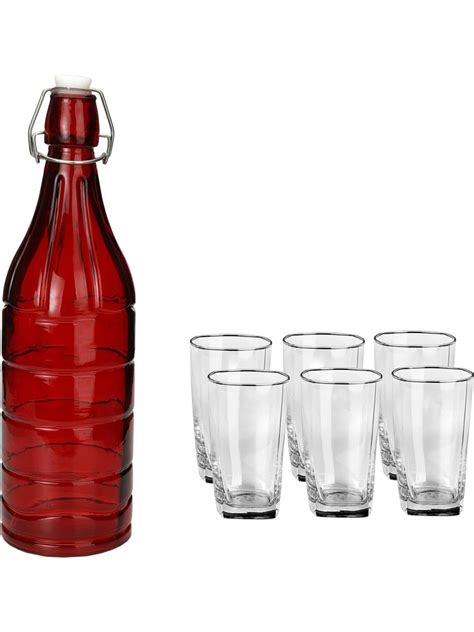Somil Exquisite 7 -Piece Beverage Glass Serving Set/Lemon Set with ...