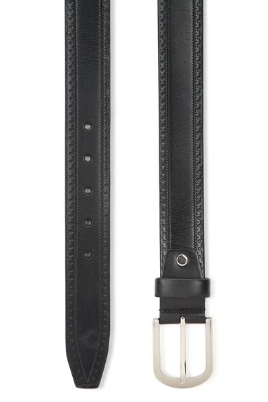 Buy Men Black Textured Casual Belt Online - 705064 | Allen Solly