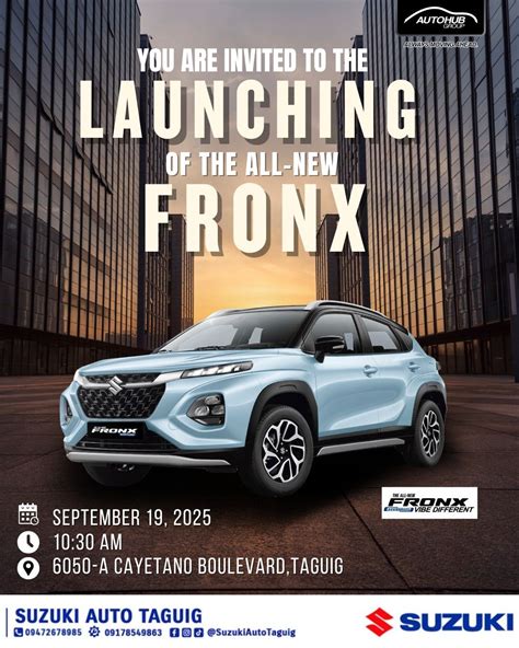 SUZUKI FRONX LAUNCHING - TEST DRIVE AT SUZUKI AUTO TAGUIG, 6050-A ...
