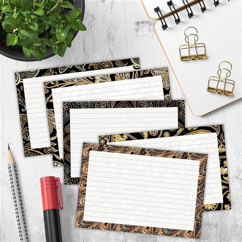 Buy Debra Dale Designs Ruled Decorative Index Cards | 4 x 6 | 50 each ...