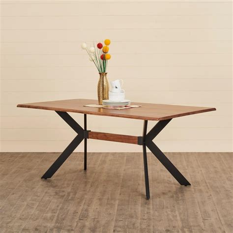 Buy Nico Acacia Wood 6-Seater Dining Table - Brown from Home Centre at ...