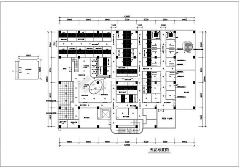 烟台市某商业街1200平米洗浴中心全套装修施工设计CAD图纸_商业建筑_土木在线