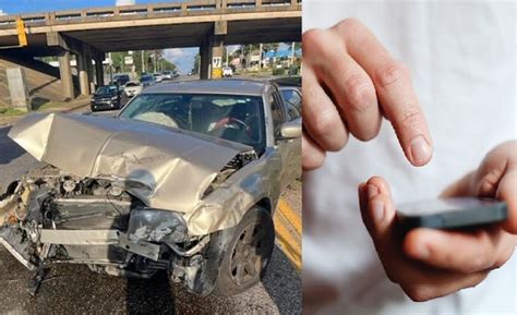 Employee had a car accident, sent the photo of the car to the manager ...