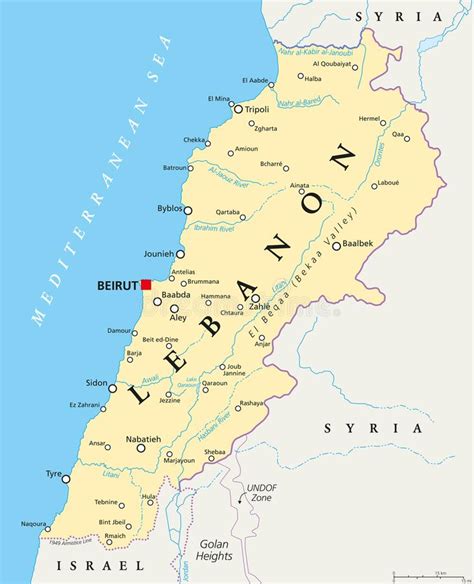 黎巴嫩政治地图 向量例证. 插画 包括有 黎巴嫩政治地图 - 103024895