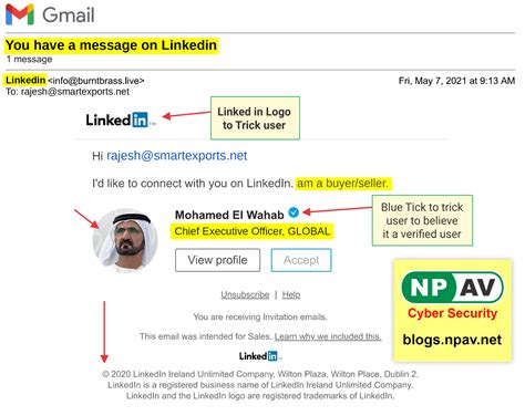 Phishing emails with fake Linkedin connection requests are targeting users