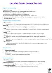 Introduction to Remote Sensing Mind Map - Humanities/Arts Geography Class