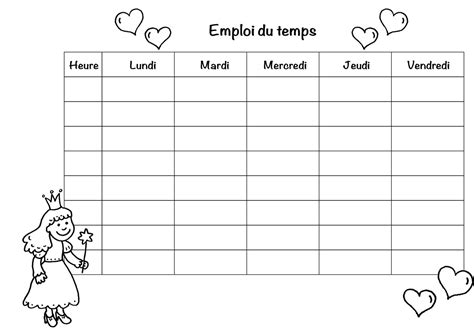 Emploi Du Temps Editable HTML/JavaScript 的图像结果