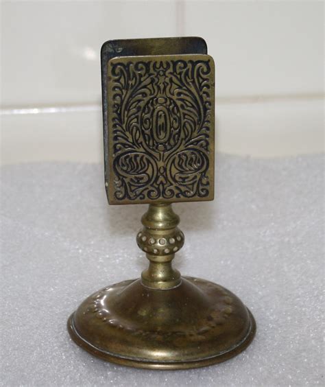 Vintage Ornate Brass Matchbox Holder Stand