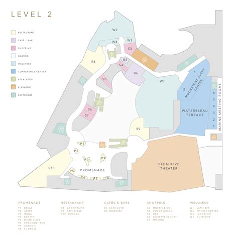 Resort Map - Fontainebleau Las Vegas