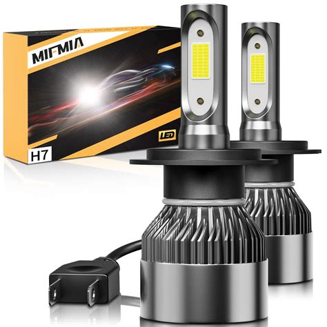 MIFMIA H7 LED Headlight Bulb, 15000 Lumens 500% Brighter H7 Light Bulb