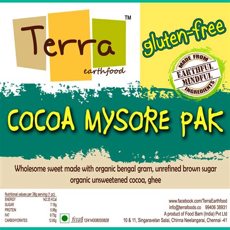 Terra-Cocoa Mysorepak – Terra Earthfood