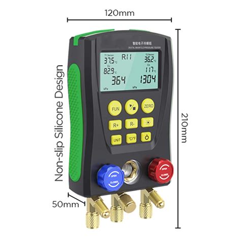 Buy Refrigeration HVAC Digital Manifold Gauge Auto AC Gauges R134a R410a R12 R22 R1234YF ...