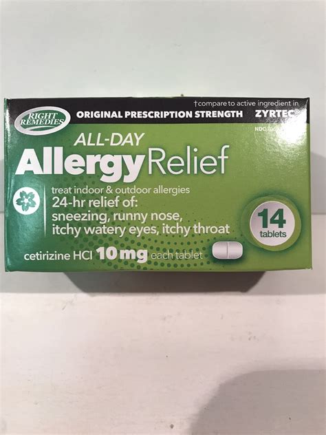 Buy All Day Allergy Relief Compare to active ingredient in Zyrtec 24 ...