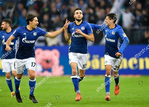 Schalkes Nabil Bentaleb Center Celebrates Schalkes Editorial Stock ...