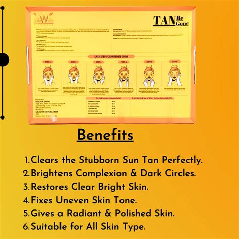 GloWhite Herbals 6 Steps Anti Tan Facial Kit - Say Goodbye to Sun Damage