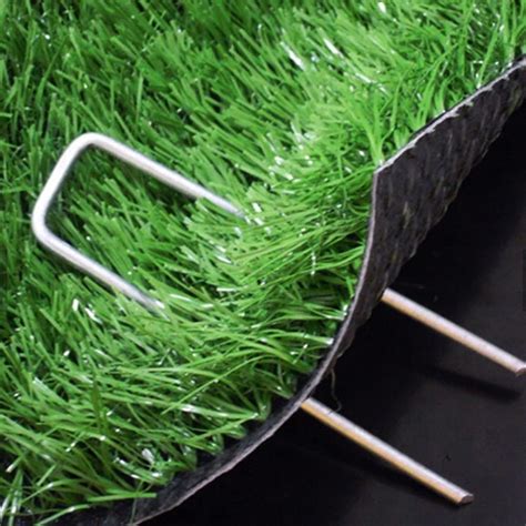 Buy FOAZ 6 Inch Galvanized Landscape Staples, 11 Gauge Silver U-Shaped ...