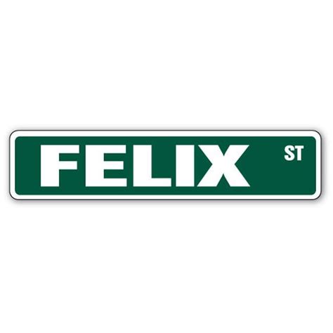 SignMission 4 x 18 in. Childrens Name Room Street Sign - Felix ...