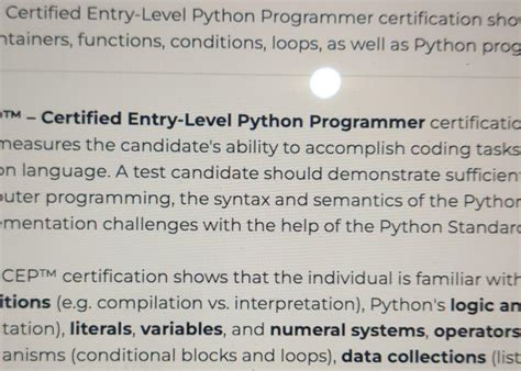 Image result for Python Institute Entry Level Certificate