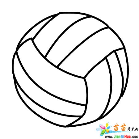 排球简笔画 的图像结果