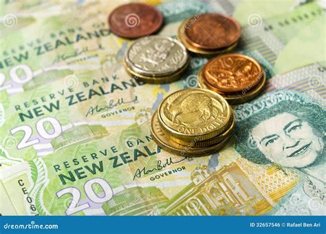 New Zealand Currency Dollar Notes and Coins Money Editorial Photo ...