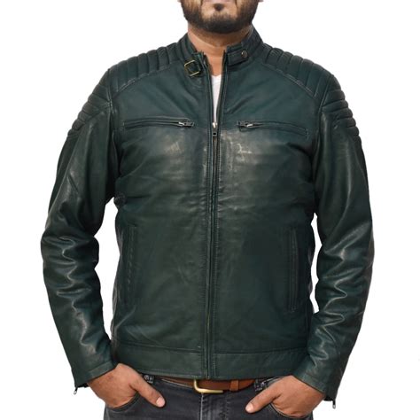 Gorege Green Leather Bomber Jacket – Good Leather Garments