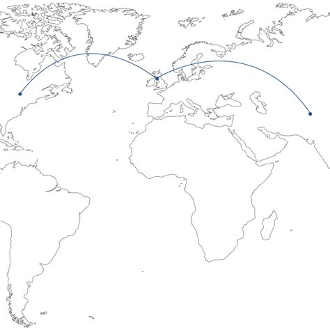 The Great Circle Route Slaw Levy Circle Route 02 Great Circle Route Map