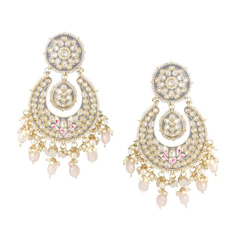 Yellow Chimes Earrings for Women and Girls Traditional Meenakari ...