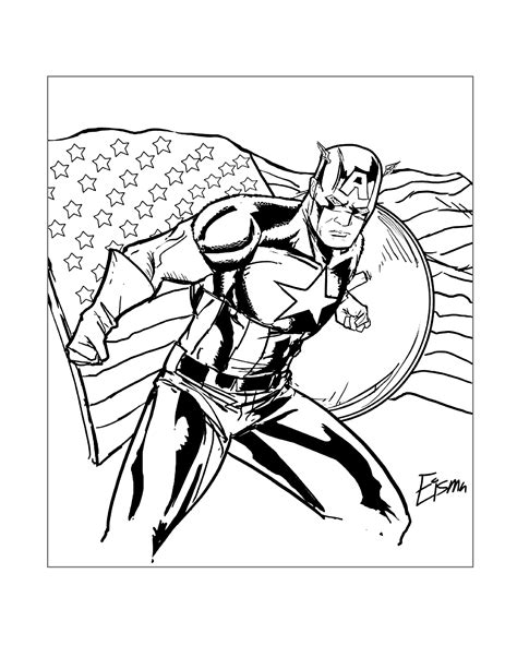 Captain America Coloring Pages – Printable Coloring Pages. FREE