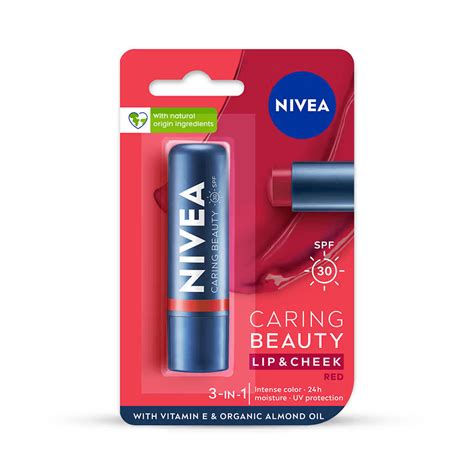 Buy Nivea Caring Beauty SPF 30 Red Lip & Cheek Balm, 4.8 gm | 19 ...