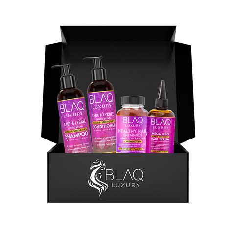 Hair Growth Bundle | Shampoo, Conditioner, Gummies, Serum – Blaq Luxury ...
