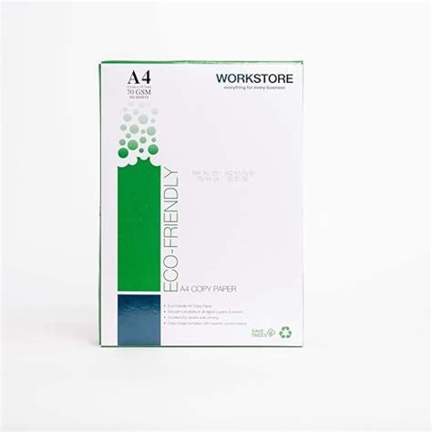WorkStore A4 Copier Paper – 70 GSM, 500 Sheets | High Brightness, Fast ...