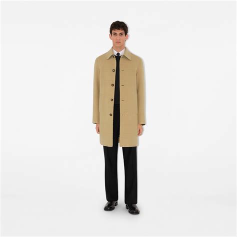 Mid-length Wool Car Coat in Flax/sand - Men | Burberry® Official