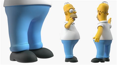3D Cartoon Character Homer Simpson Waving Pose model | 3D Molier ...
