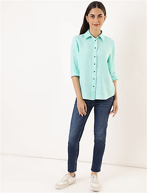 Buy Solid Skinny Fit Jeans at Marks & Spencer