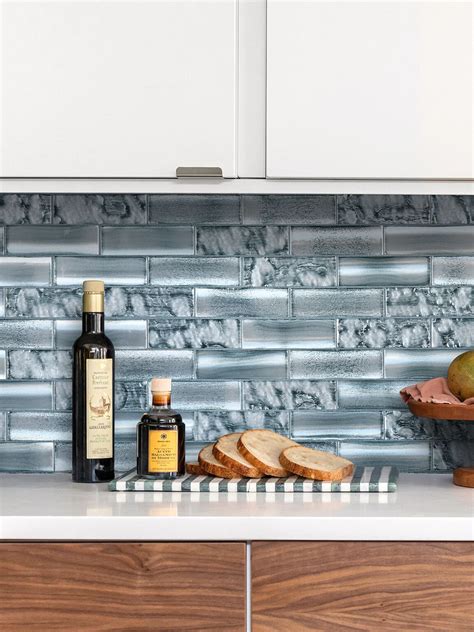 Space Blue Subway Glass Backsplash Tile | backsplash.com