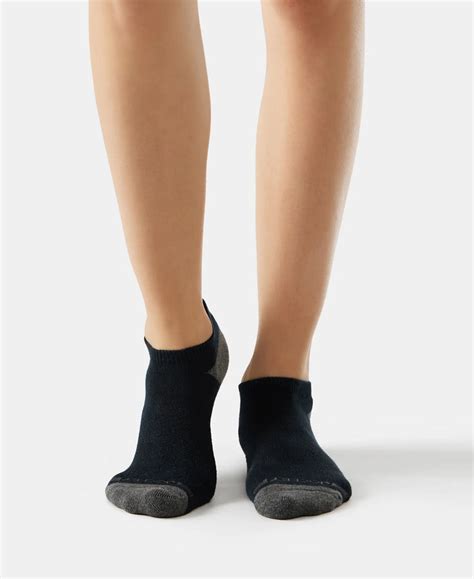Buy Cotton Nylon Blend Solid Low Show Socks with StayFresh Treatment ...