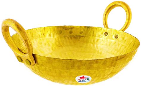 Brass Kadai | Brass Kadai Cooking Pot | Brass Hammered Kadhai Cooking ...
