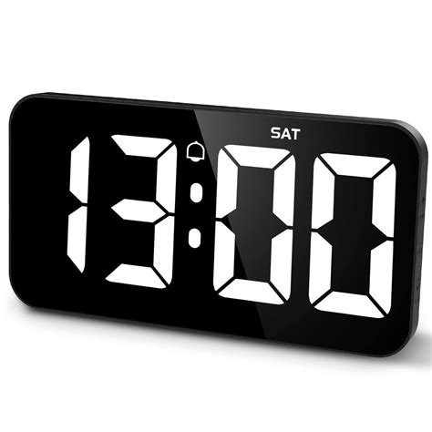 Buy ORIA Digital Wall Clock, LED Alarm Clock, 10.8" Desk Alarm Clock ...