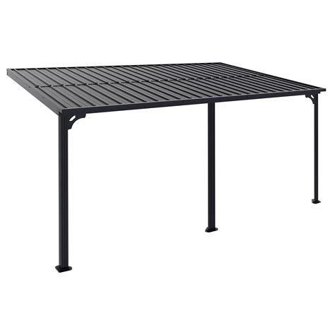 Veikous 14 Ft. W x 10 Ft. D Aluminum Patio Gazebo Lean to Wall Mounted ...