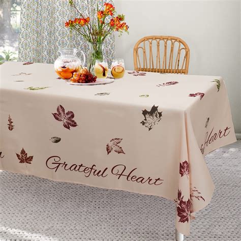 Fall Tablecloth,Thanksgiving Tablecloth, Grateful Heart Tablecloth ...