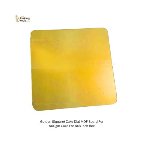 8x8 Inch Golden Cake Board | MDF Board for 500gm Cake
