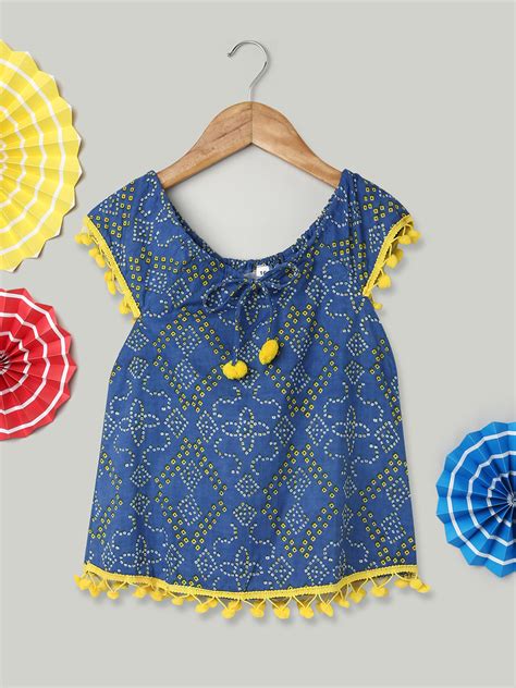 BownBee Pure Cotton Jhabla Frock for Girls (Infants) - Blue – BownBee ...