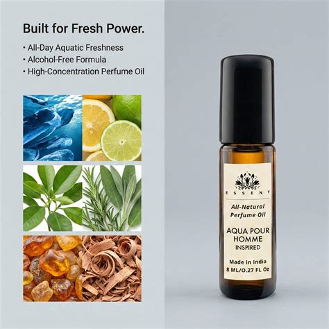 Essent Aqua Pour Homme-Inspired Roll-On Attar/ Perfume Oil – Essent ...