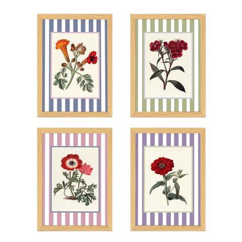 Indian Floral Inspired Elegant Framed wall Art Print for Home Living R ...