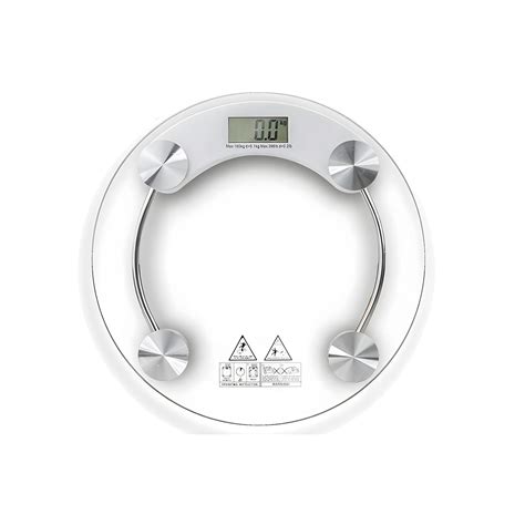 Dr. Care Round Shape 8 MM Glass Digital Weighing Scale for Body Weight ...