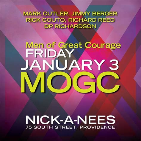 MARK CUTLER AND MEN OF GREAT COURAGE, Nick-A-Nee's, Providence, 3 ...